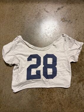 Brandy Melville Light Gray Cropped Tee